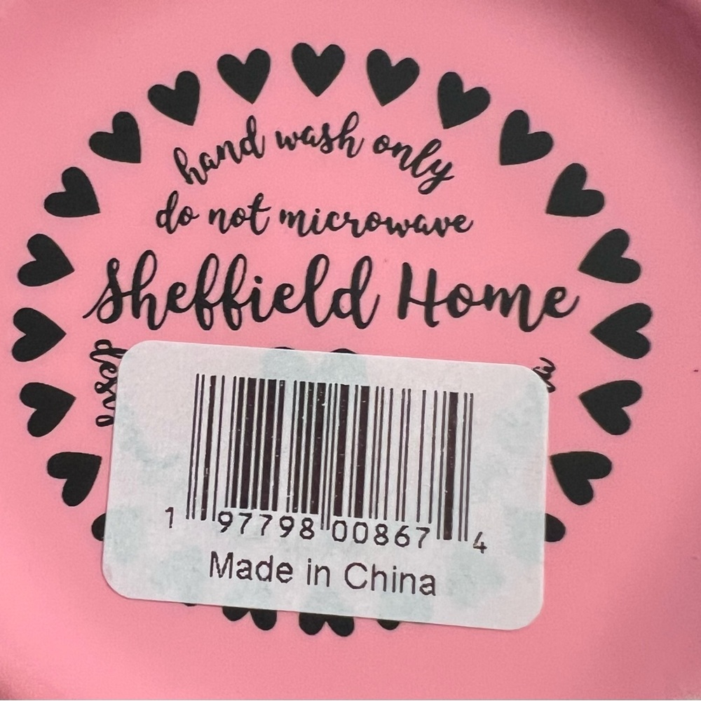 Sheffield Home NWT Valentines Day Lollipop Hearts Soft Touch Ceramic Covered Mug - Picture 4 of 6